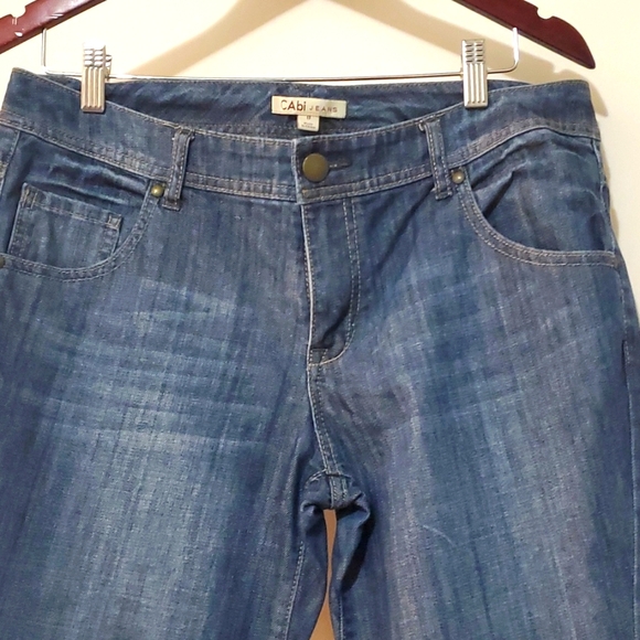 Cabi Jeans Medium Wash Straight Leg Mid Rise Denim Jeans Sz 8 - Picture 2 of 8
